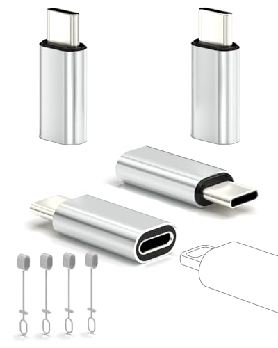4 Pack Lightning zu USB C Adapter für iPhone 15/16/16 Pro/16 Plus/Pro Max, Samsung S24, Unterstützung von Laden und Datenübertragung, Typ C Ladekabel, Nicht für Audio/OTG/Kopfhörer/Square Reader 4 Pack Lightning zu USB C Adapter für iPhone 15/16/16 Pro/16 Plus/Pro Max, Samsung S24, Unterstützung von Laden und Datenübertragung, Typ C Ladekabel, Nicht für Audio/OTG/Kopfhörer/Square Reader von layajia