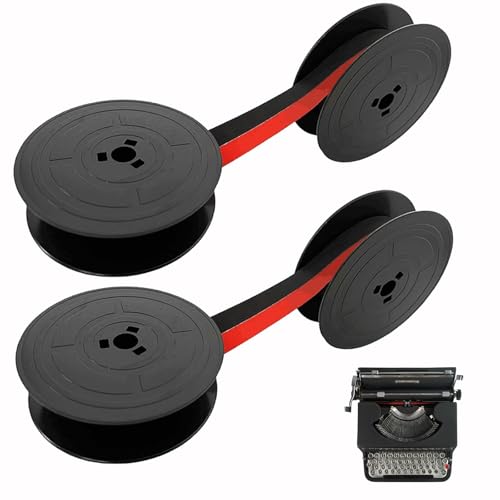 Lcyen 2 Stück Farbband für Schreibmaschine, Schreibmaschinenband Rot Schwarz mit Olivetti GR4, Strapazierfähig und Langlebig Nylon Schreibmaschine Farbband, Doppel Spule Schreibmaschinen Farbband Lcyen 2 Stück Farbband für Schreibmaschine, Schreibmaschinenband Rot Schwarz mit Olivetti GR4, Strapazierfähig und Langlebig Nylon Schreibmaschine Farbband, Doppel Spule Schreibmaschinen Farbband von lcyen