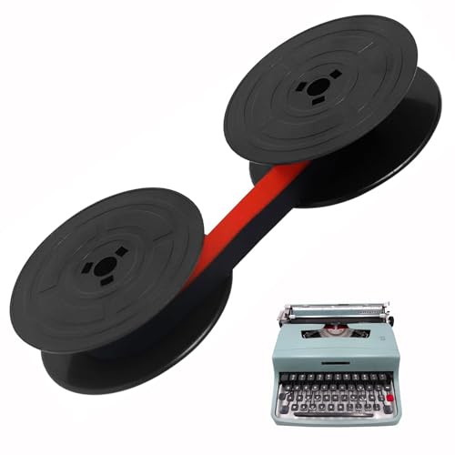 Lcyen Farbband für Schreibmaschine, Schreibmaschinenband Rot Schwarz mit Olivetti GR4, Strapazierfähig und Langlebig Nylon Schreibmaschine Farbband, Doppel Spule Schreibmaschinen Farbband von lcyen