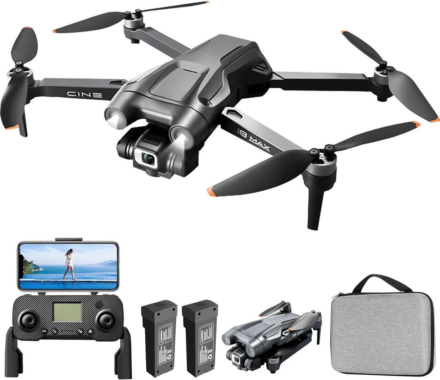 le-idea Drohne (4K, Faltbare RC-Quadcopter-Drohnen für Anfänger, 5G WIFI FPV Live Video) von le-idea