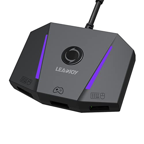 leadjoy VX2 AimBox Maus-Tastatur-Adapter-Konverter,Kabelkonverter mit 3,5mm Audioschnittstelle,Kompatibel mit Switch, Xbox Series X, Xbox One, PS4, PS5 von leadjoy