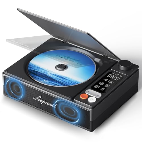 Leapwell CD Player Tragbar mit Lautsprecher Bluetooth Wiederaufladbar Klassischem Design Schwarz Leapwell CD Player Tragbar mit Lautsprecher Bluetooth Wiederaufladbar Klassischem Design Schwarz von leapwell