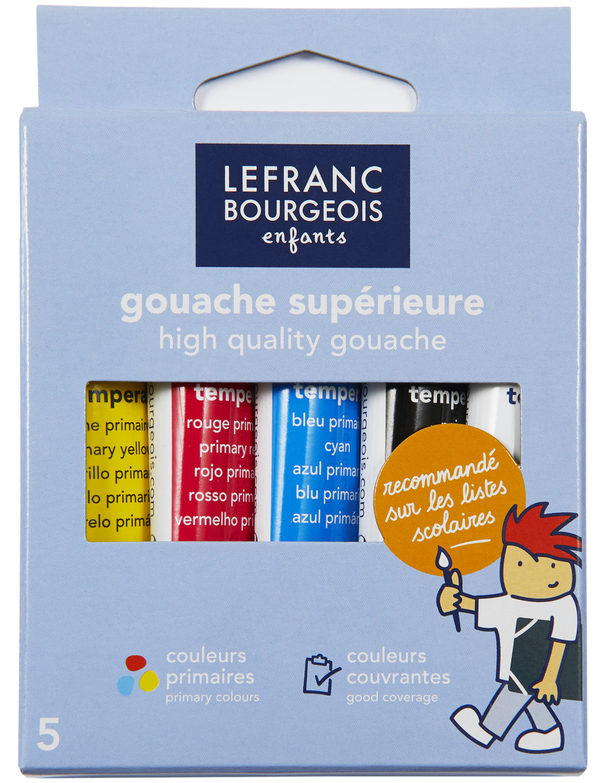 LEFRANC BOURGEOIS Gouachefarbe, 5 x 10 ml, Etui von lefranc bourgeois