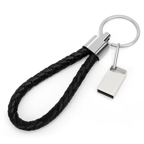 LEIZHAN USB 3.0 Flash Drive, Mini-USB-Flash-Laufwerk, USB-Flash-Laufwerk für das Auto, USB-Flash-Laufwerk mit Schlüsselanhänger für PC, Laptop usw. (64 GB, Silber) von leizhan