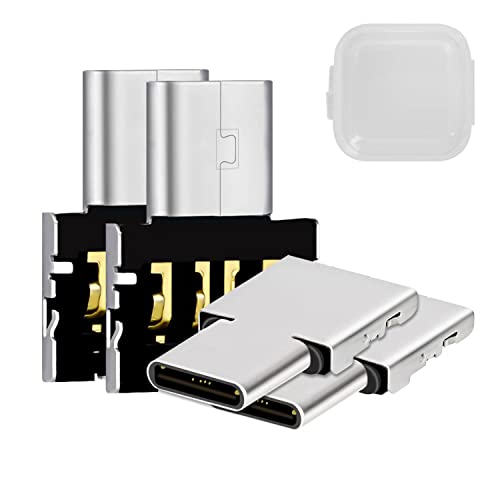 leizhan 2-Pack USB-C Micro USB OTG Adapter mit Box, USB A Femelle à Type-c/Micro USB Konverter für Multifunktions-OTG Kartenleser, Handy USB Flashdrive von leizhan