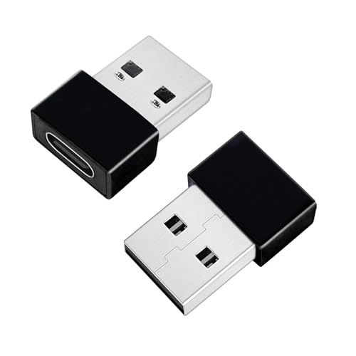 leizhan 2-Pack USB-C zu USB 3.0 OTG-Adapter, Typ-C-Buchse zu USB-A-Stecker-Adapter Konverter, kompatibel mit Fast Allen USB-C-Geräten, einschließlich Handys, Tablets und Laptops (schwarz) von leizhan