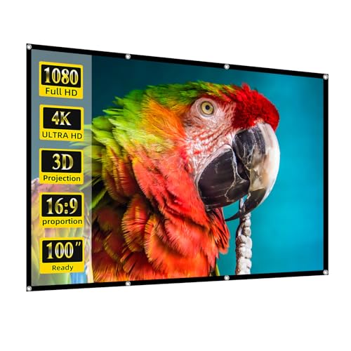 Beamer Leinwand,100 Zoll 16:9 HD Faltbarer Bildschirm für tragbare Projektionsfilme für Heimkino-Außenunterstützung Doppelseitige Projektion 220x124cm Beamer Leinwand,100 Zoll 16:9 HD Faltbarer Bildschirm für tragbare Projektionsfilme für Heimkino-Außenunterstützung Doppelseitige Projektion 220x124cm von lejiada