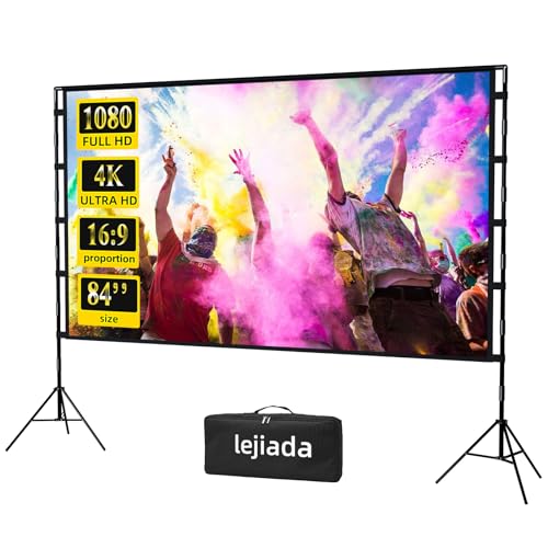 Verbesserte Projektor-Leinwand mit Ständer, tragbare Projektionsleinwand, lejiada 16:9, 4K-HD-Projektionen, Filme, Leinwand mit Tragetasche für drinnen und draußen, Heimkino, Hinterhof, Kino, Reisen Verbesserte Projektor-Leinwand mit Ständer, tragbare Projektionsleinwand, lejiada 16:9, 4K-HD-Projektionen, Filme, Leinwand mit Tragetasche für drinnen und draußen, Heimkino, Hinterhof, Kino, Reisen von lejiada