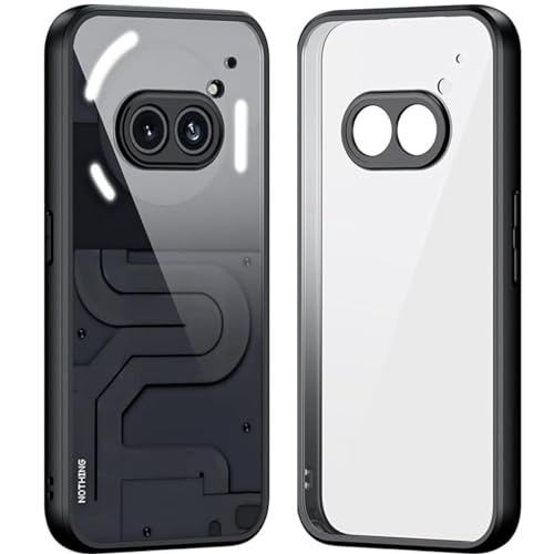 leleyo Handyhülle für Nothing Phone (2a) Plus /2a, Dünne Schutzhülle mit Polykarbonat Transparent Cover für Nothing Phone 2a/2a Plus, Klar Schwarz von leleyo