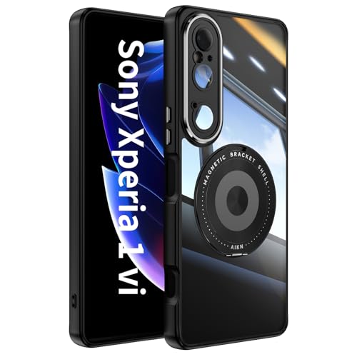 leleyo Hülle für Sony Xperia 1 VI handyhülle mit integriertem um 360° drehbarem Ringständer, Linsenschutz aus gehärtetem Glas, stoßfeste Schutzhülle für Sony Xperia 1VI, schwarz leleyo Hülle für Sony Xperia 1 VI handyhülle mit integriertem um 360° drehbarem Ringständer, Linsenschutz aus gehärtetem Glas, stoßfeste Schutzhülle für Sony Xperia 1VI, schwarz von leleyo