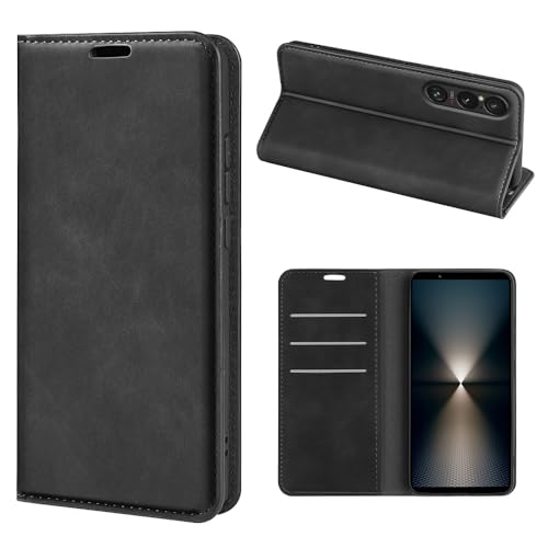 leleyo Hülle für Sony Xperia 1 VII handyhülle, Lederhülle Klappbar Flip Case, Magnet Kartenfach Standfunktion Klapphülle für Sony Xperia 1 VII,Schwarz leleyo Hülle für Sony Xperia 1 VII handyhülle, Lederhülle Klappbar Flip Case, Magnet Kartenfach Standfunktion Klapphülle für Sony Xperia 1 VII,Schwarz von leleyo