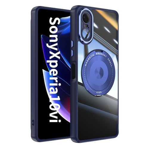 leleyo Hülle für Sony Xperia 10 VI handyhülle mit integriertem um 360° drehbarem Ringständer, Linsenschutz aus gehärtetem Glas, stoßfeste Schutzhülle für Sony Xperia 10VI, blau leleyo Hülle für Sony Xperia 10 VI handyhülle mit integriertem um 360° drehbarem Ringständer, Linsenschutz aus gehärtetem Glas, stoßfeste Schutzhülle für Sony Xperia 10VI, blau von leleyo
