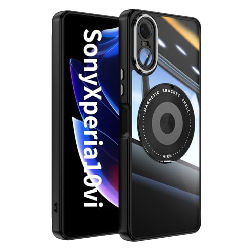 leleyo Hülle für Sony Xperia 10 VI handyhülle mit integriertem um 360° drehbarem Ringständer, Linsenschutz aus gehärtetem Glas, stoßfeste Schutzhülle für Sony Xperia 10VI, schwarz leleyo Hülle für Sony Xperia 10 VI handyhülle mit integriertem um 360° drehbarem Ringständer, Linsenschutz aus gehärtetem Glas, stoßfeste Schutzhülle für Sony Xperia 10VI, schwarz von leleyo