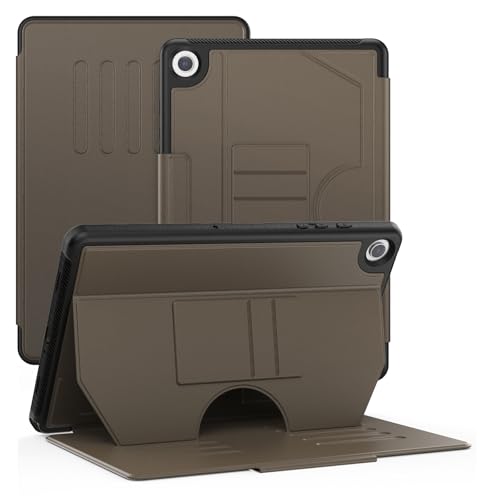 leleyo Schutzhülle für Samsung Galaxy Tab A9 Plus 27,9 cm (11 Zoll), magnetisch, automatischer Schlaf-/Wachmodus, stoßfest, Stifthalter, Kartenfächer, Braun von leleyo