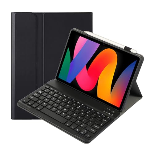 leleyo Tastaturhülle für Xiaomi Redmi Pad SE Cover Abnehmbare drahtlose magnetische Tastatur für Xiaomi Redmi Pad SE (Schwarz, Redmi Pad SE) von leleyo