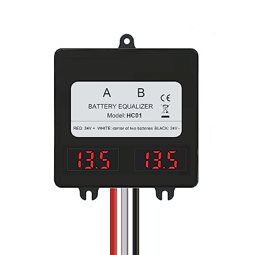 lerwliop Battery Equalizer Portable Durable Black Charging Voltage Balancer Smooth Easy to Use Charger Maintainer Solar Adult von lerwliop