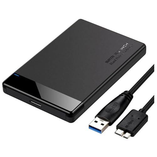lerwliop Festplattengehäuse, sichere und praktische Datenspeicherung, ABS Sata zu USB Festplattengehäuse, SSD Gehäusebox ist praktisch von lerwliop