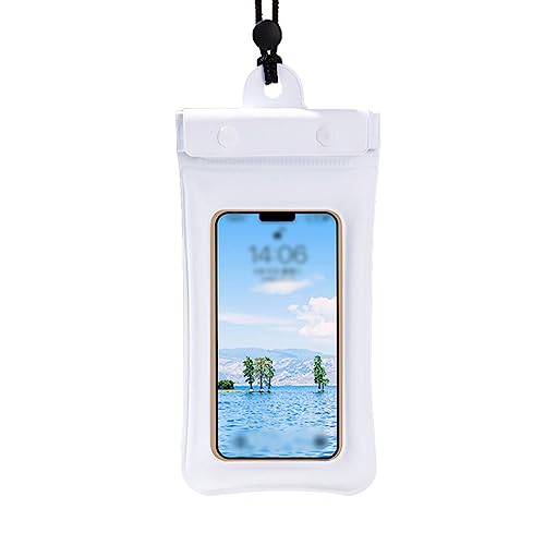 lerwliop Handytasche Wasserdichter Wassersport Touchscreen Schwimmen Dry Bag Protector mit Lanyard Angeln Smartphone Hülle, Weiß von lerwliop