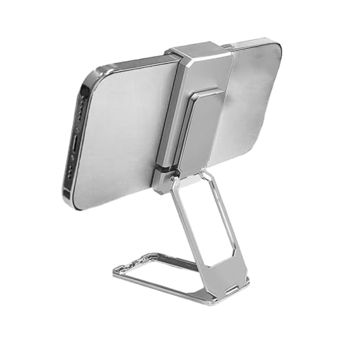 lerwliop Kompakter und einfach zu installierender Telefonhalter überall. Schreibtisch Telefonhalter aus Aluminiumlegierung mit Ring Metall Telefonhalter, Silber von lerwliop