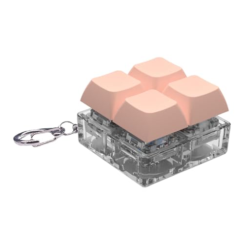 Tastatur-Clicker-Fidget-Spielzeug | 4 Tasten Fingertastatur Fidget Toys | Leuchtender mechanischer Tastatur-Fidget-Schlüsselanhänger | Fidget-Schlüsselanhänger zum Stressabbau sensorisches Spielzeug von leryveo