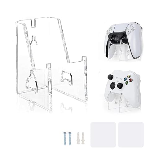 Controller Halterung Stand, Controller Halter, Kopfhörer Halter, KopfhöRerstäNder Gaming Ständer, Spiel Gaming Controller Wandhalterung Ständer 9.8 x 8.3 x 5.9 cm, Game Controller Ständer aus Acryl von leyomgamz