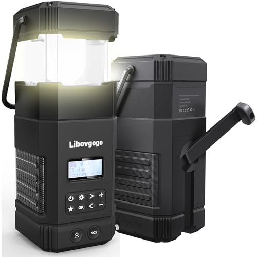 Libovgogo DF-585D UKW DAB DAB+ Kurbelradio mit akku 5000mah,14W IP65 Wasserdichter Stereo Bluetooth Lautsprecher,LED Solar Campinglampe mit Handyladefunktion, 3 Lichtmodi,Taschenlampe,Wecker Schwarz Libovgogo DF-585D UKW DAB DAB+ Kurbelradio mit akku 5000mah,14W IP65 Wasserdichter Stereo Bluetooth Lautsprecher,LED Solar Campinglampe mit Handyladefunktion, 3 Lichtmodi,Taschenlampe,Wecker Schwarz von libovgogo