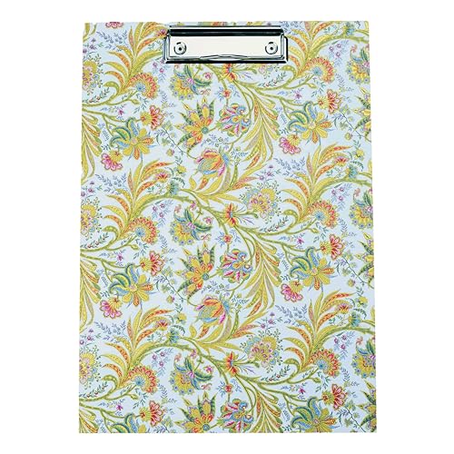 libralides - Handgemachtes Klemmbrett „Cipro“ DIN A4 mit Metall Klemm-Mechanik 10 cm & Blumen-Muster - Notizbrett handgemacht mit italienischem Deko-Papier - Schreibbrett Klemmbretter mit Goldprägung libralides - Handgemachtes Klemmbrett „Cipro“ DIN A4 mit Metall Klemm-Mechanik 10 cm & Blumen-Muster - Notizbrett handgemacht mit italienischem Deko-Papier - Schreibbrett Klemmbretter mit Goldprägung von libralides