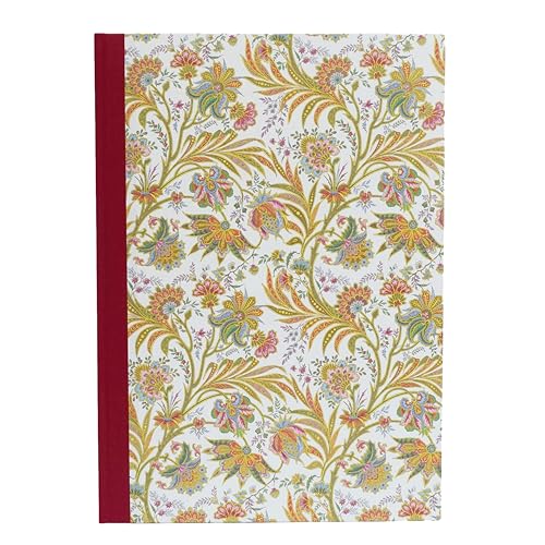 libralides - Handgemachtes Schreibbuch "Cipro" 21 x 29,7 cm DIN A4 192 Seiten - Vanillefarbiges Papier blanko - Buntes Kladde Blankobuch ohne Linien als Notizbuch, Skizzenbuch & Tagebuch (dunkel rot) von libralides