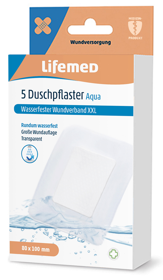 Lifemed Duschpflaster , Aqua XXL, , transparent von lifemed