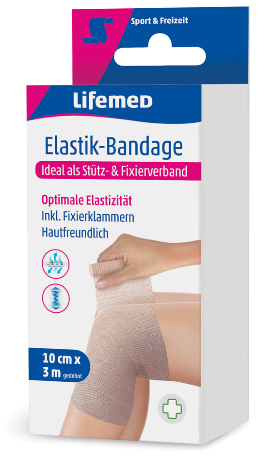 Lifemed Elastik-Bandage, hautfarben, 100 mm x 3,0 m von lifemed