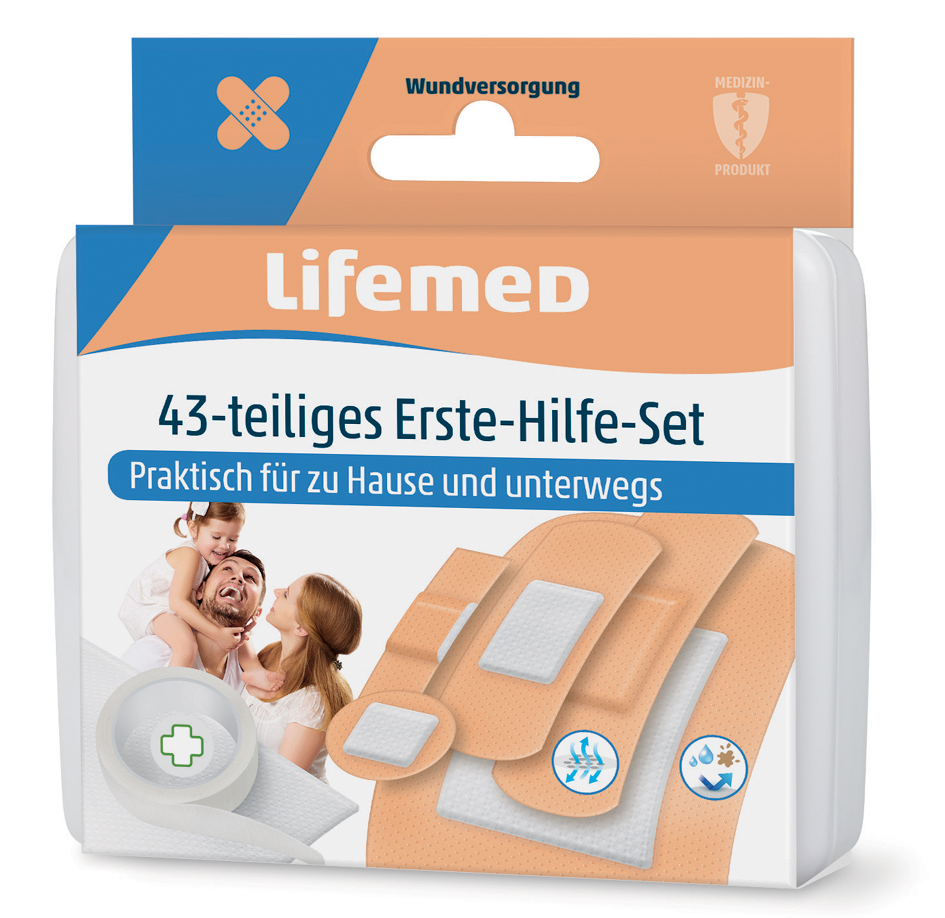 Lifemed Erste-Hilfe-Pflaster-Set, 43-teilig von lifemed