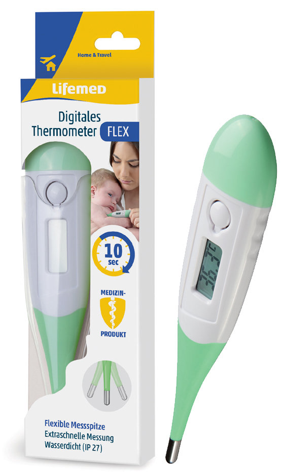 Lifemed Fieberthermometer , Flex, , weiß/grün von lifemed