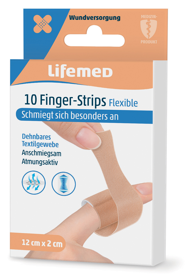 Lifemed Finger-Strips , Flexible, , hautfarben, 10er von lifemed