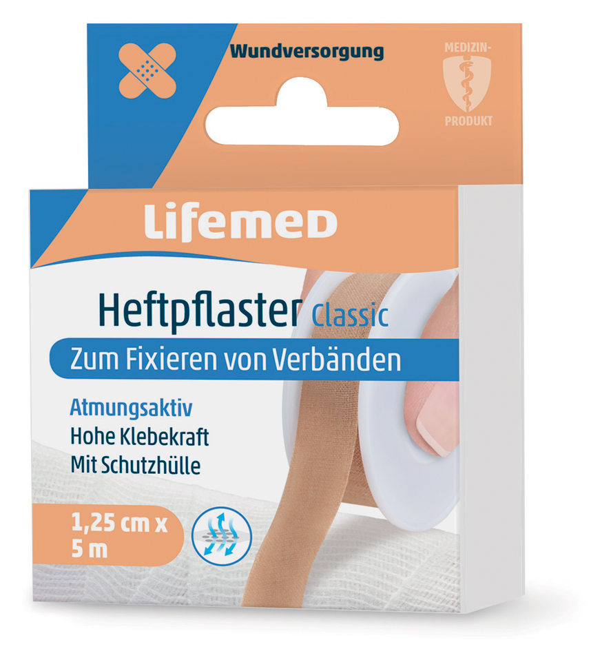 Lifemed Heftpflaster , Classic, , hautfarben, 12,5 mm x 5 m von lifemed