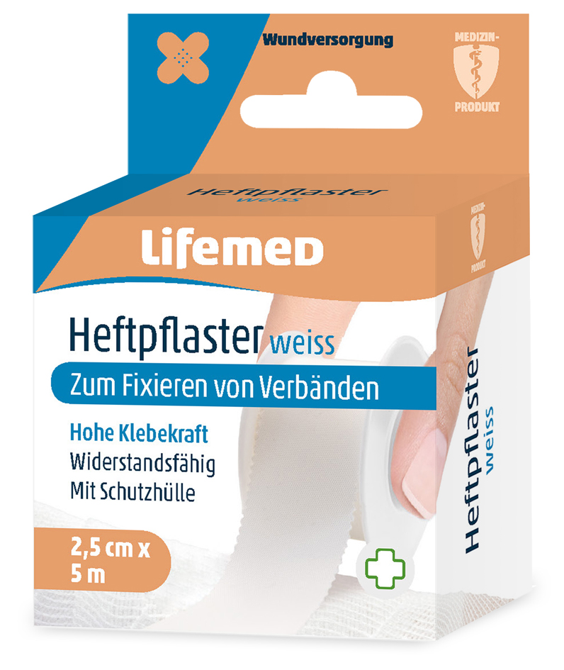 Lifemed Heftpflaster , Classic, , weiß, 25 mm x 5,0 m von lifemed