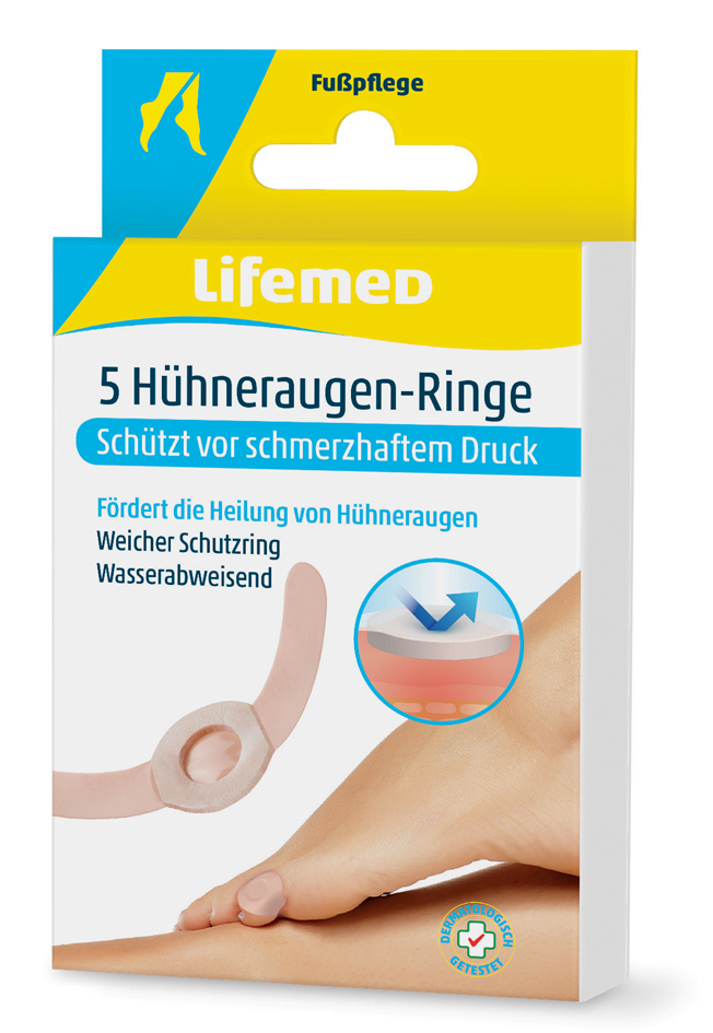 Lifemed Hühneraugen-Ringe, hautfarben, 5er von lifemed