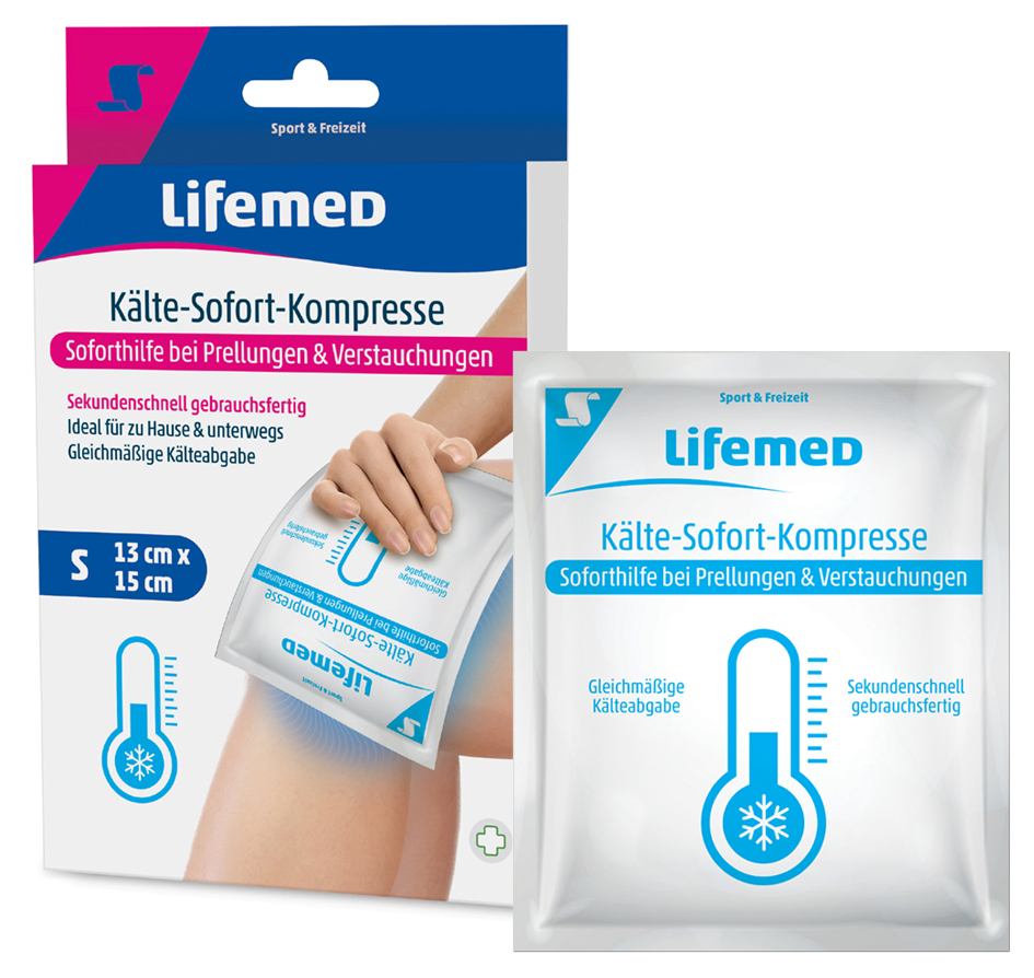 Lifemed Kälte-Sofort-Kompresse, 150 x 130 mm, weiß von lifemed