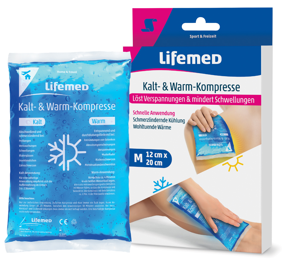 Lifemed Kalt-/Warm-Kompresse, 200 x 120 mm, blau von lifemed