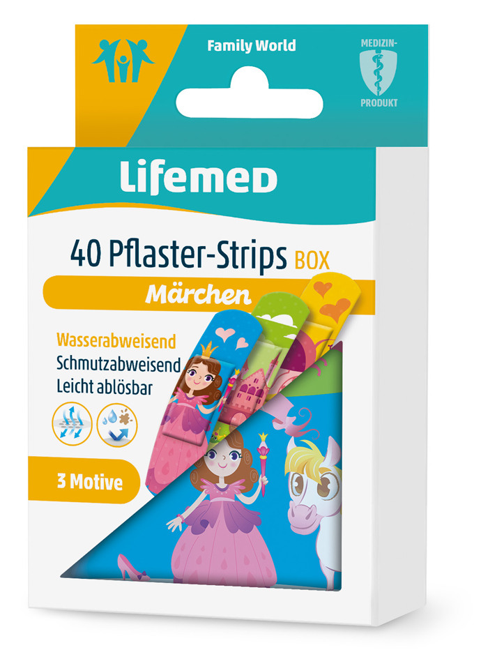 Lifemed Kinder-Pflaster-Strips , Märchen, , 40er Metallbox von lifemed