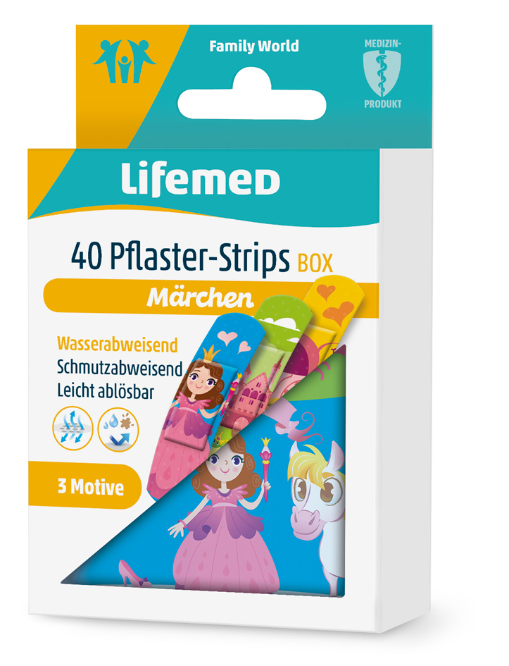 Lifemed Kinder-Pflaster-Strips , Märchen, , 40er Metallbox Lifemed Kinder-Pflaster-Strips , Märchen, , 40er Metallbox von lifemed