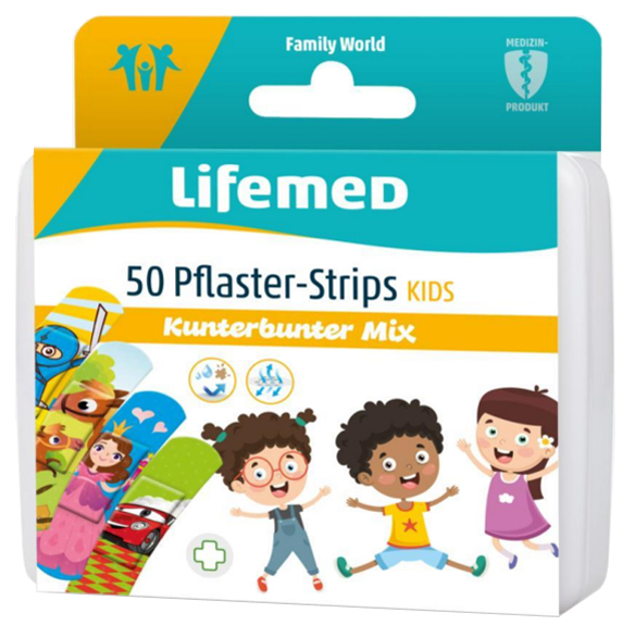 Lifemed Kinder-Pflaster-Strips , Mix, , 50er Box Lifemed Kinder-Pflaster-Strips , Mix, , 50er Box von lifemed