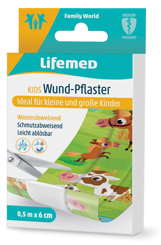 Lifemed Kinder-Wund-Pflaster , Farmtiere, , 500 mm x 60 mm von lifemed