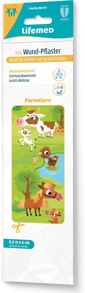 Lifemed Kinder-Wund-Pflaster , Farmtiere, , 500 mm x 60 mm Lifemed Kinder-Wund-Pflaster , Farmtiere, , 500 mm x 60 mm von lifemed