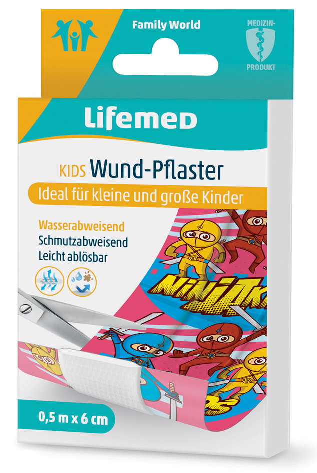 Lifemed Kinder-Wund-Pflaster , Ninjas, , 500 mm x 60 mm von lifemed