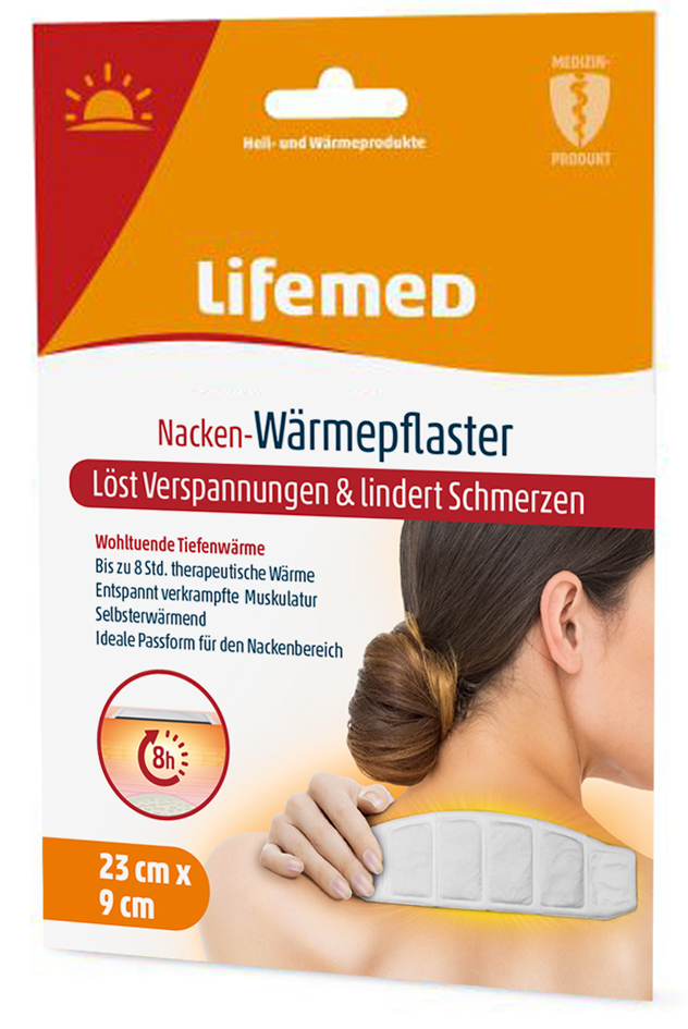 Lifemed Nacken-Wärmepflaster, 230 x 90 mm, weiß von lifemed