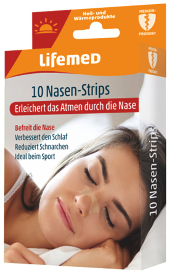 Lifemed Nasen-Strips, 19 x 66 mm, hautfarben, 10er Lifemed Nasen-Strips, 19 x 66 mm, hautfarben, 10er von lifemed
