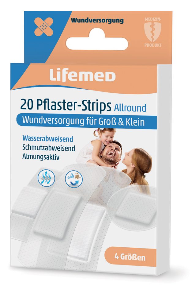 Lifemed Pflaster-Strips , Allround, , halbtransparent, 100er von lifemed