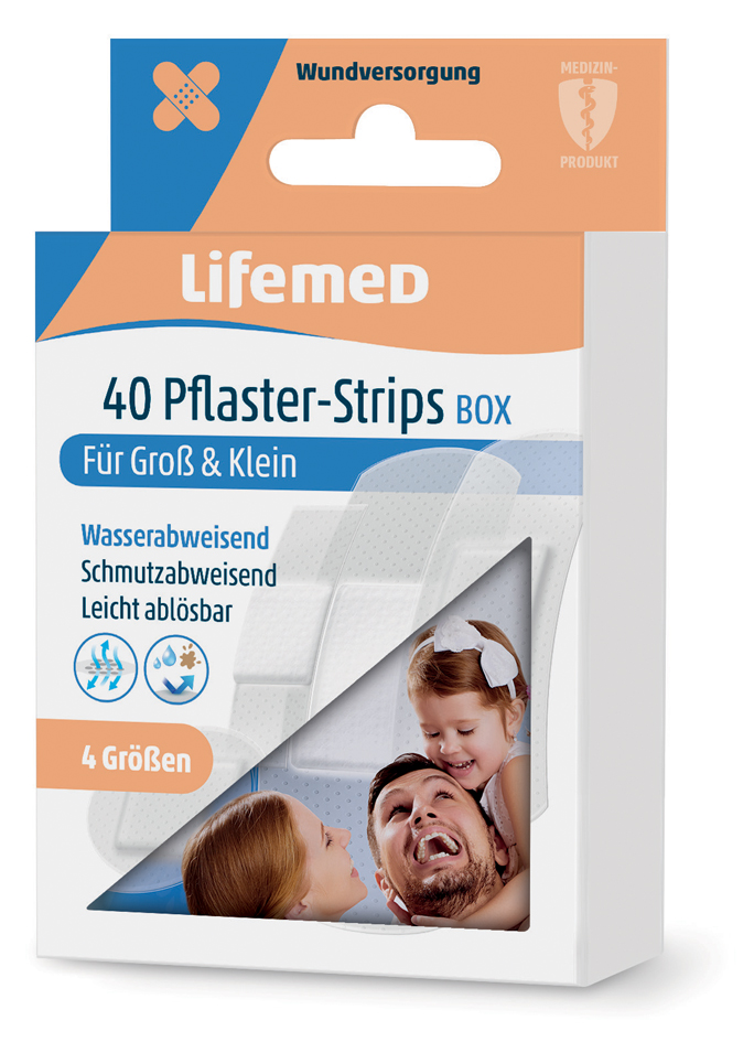 Lifemed Pflaster-Strips , Allround, , halbtransparent, 40er Lifemed Pflaster-Strips , Allround, , halbtransparent, 40er von lifemed