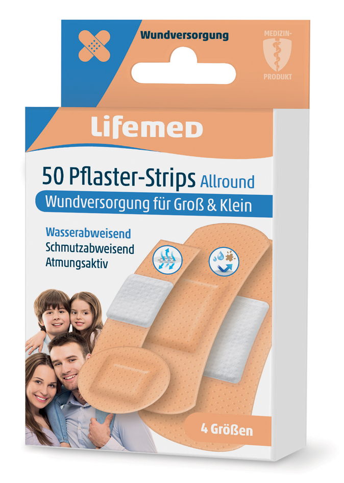 Lifemed Pflaster-Strips , Allround, , hautfarben, 50er von lifemed