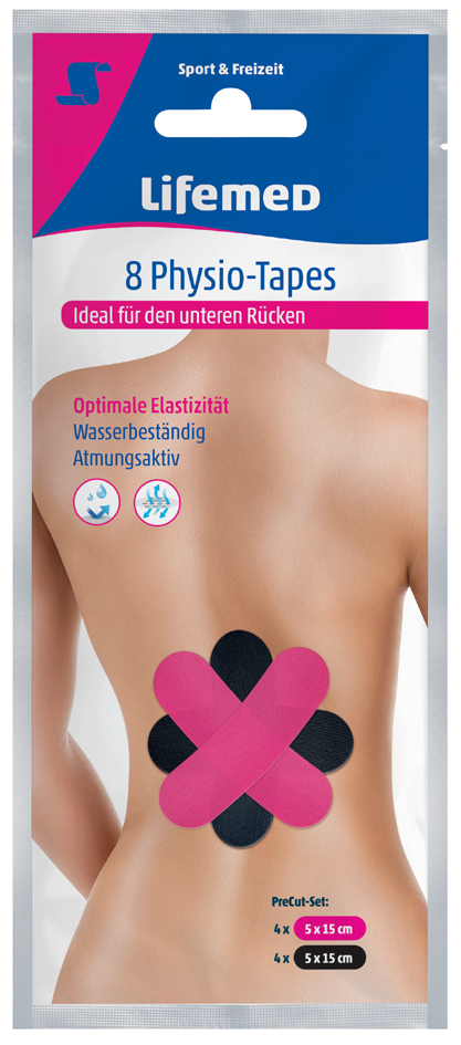 Lifemed Physio-Tape , Unterer Rücken, , farbig sortiert von lifemed